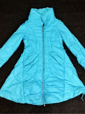 Lightweight Turquoise Puffer Coat - Women's Jacket